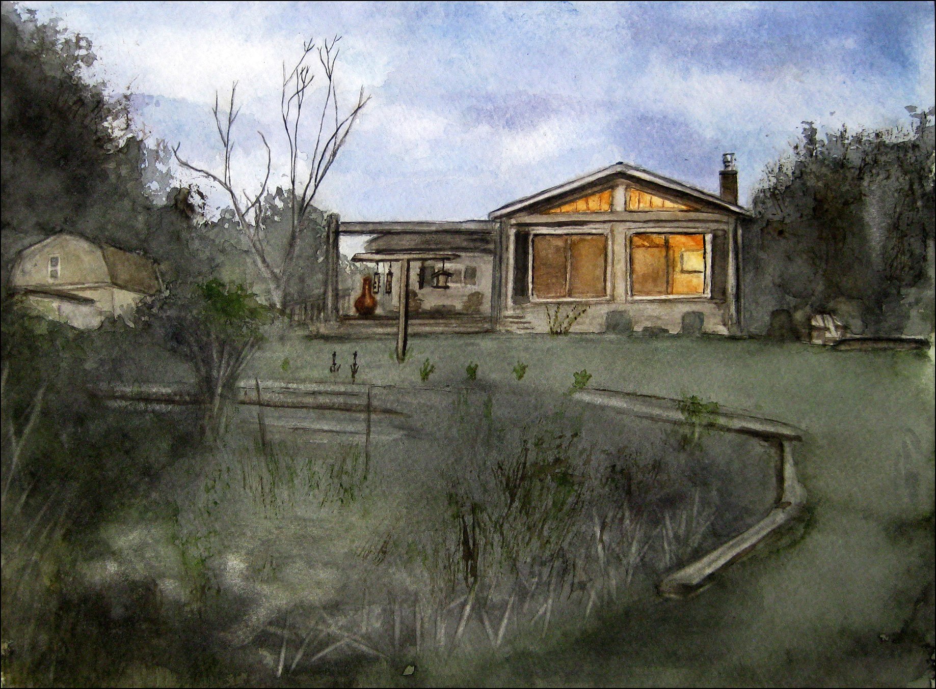 The Cabin at Dusk